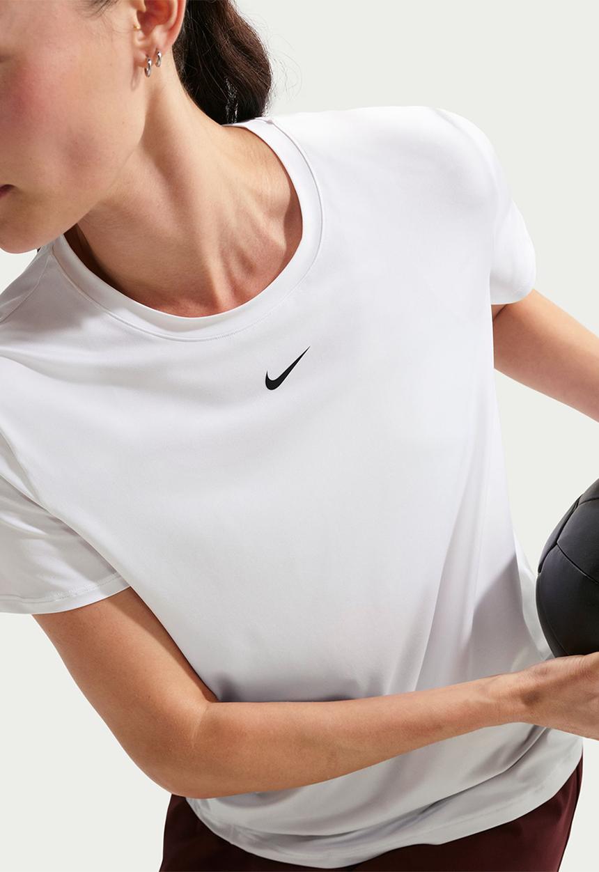Nike - Nike One Classic Women's Dri-Fit Short-Sleeve Top - White/Black