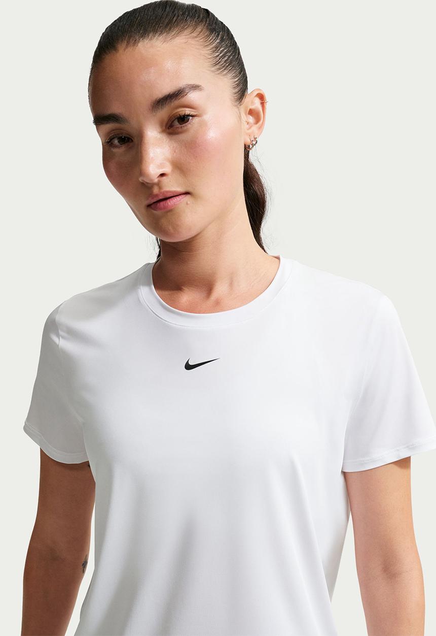 Nike - Nike One Classic Women's Dri-Fit Short-Sleeve Top - White/Black