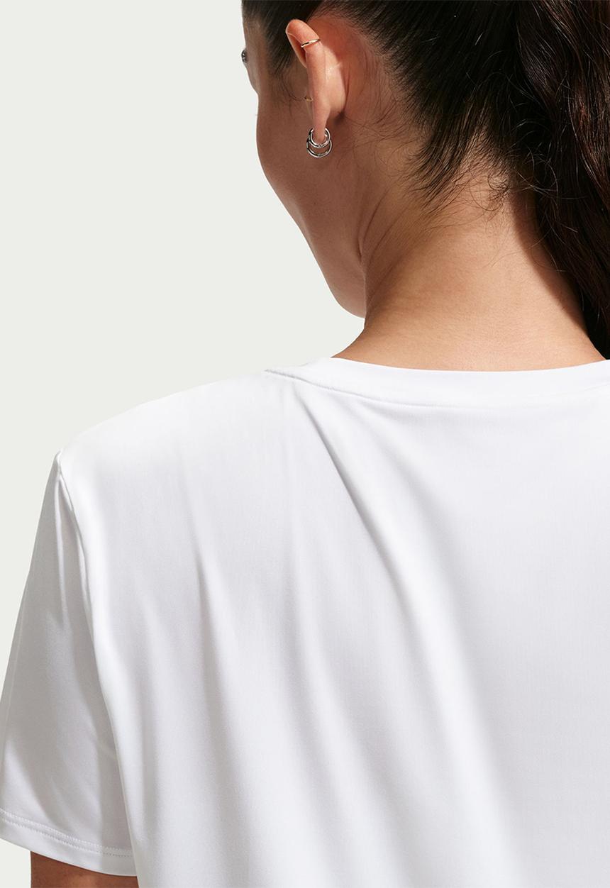 Nike - Nike One Classic Women's Dri-Fit Short-Sleeve Top - White/Black