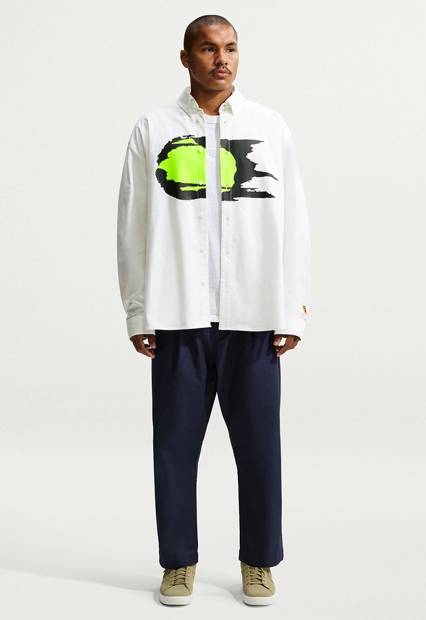 Nike - Club Rules Oxford LS Ball Shirt - Summit White/Summit White
