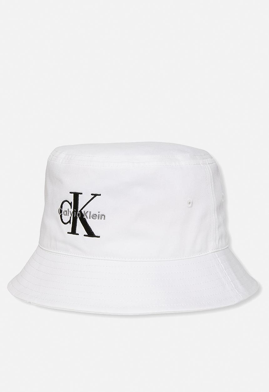 Calvin Klein - Monologo Embroidery Bucket Hat - White