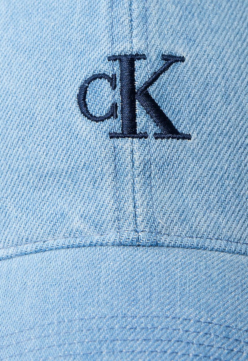 Calvin Klein - Monogram Embroidery Denim Cap - Blue