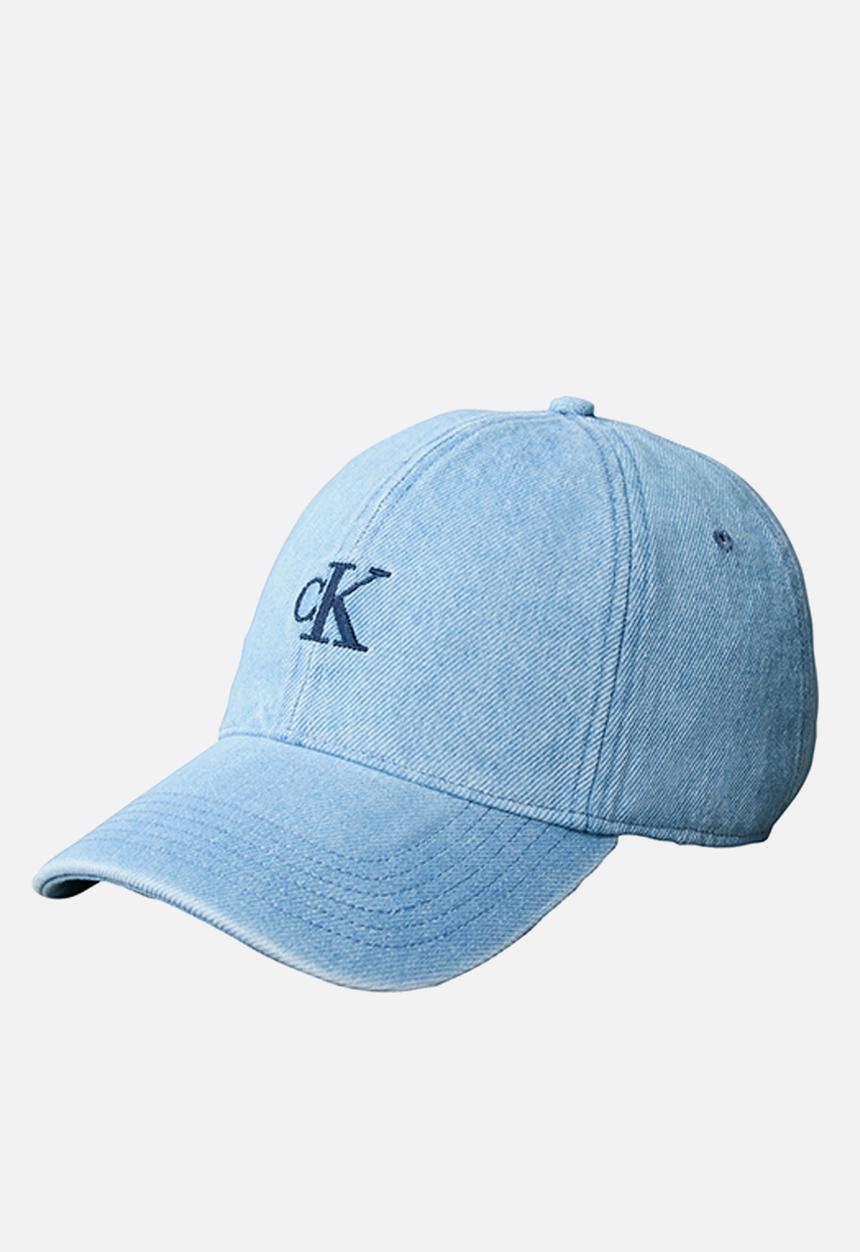 Calvin Klein - Monogram Embroidery Denim Cap - Blue