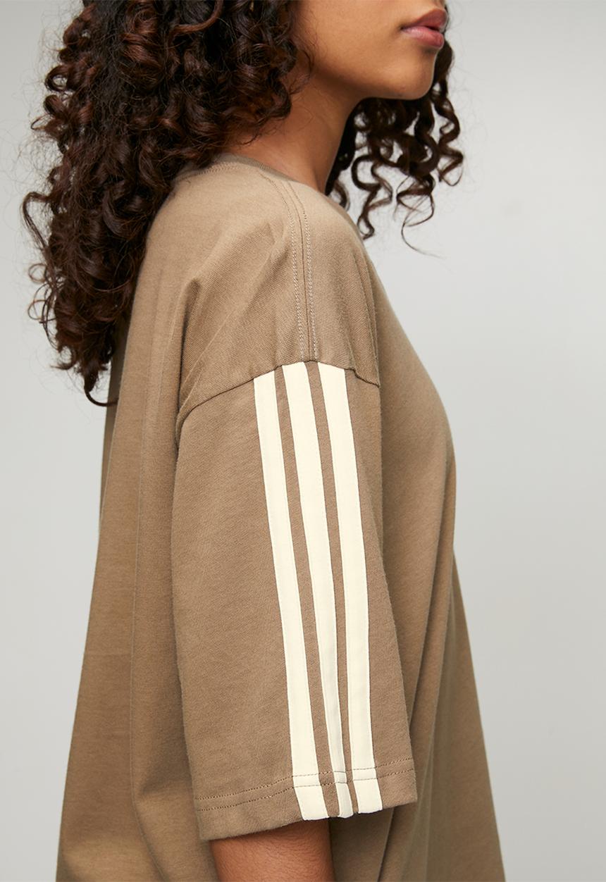 adidas Performance - W 3S Sj Bf T - Khaki Six/ Ecru Tint