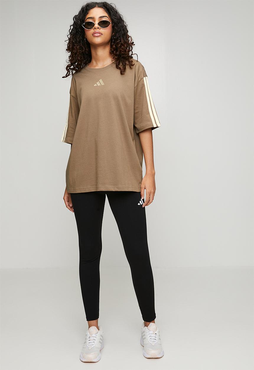 adidas Performance - W 3S Sj Bf T - Khaki Six/ Ecru Tint