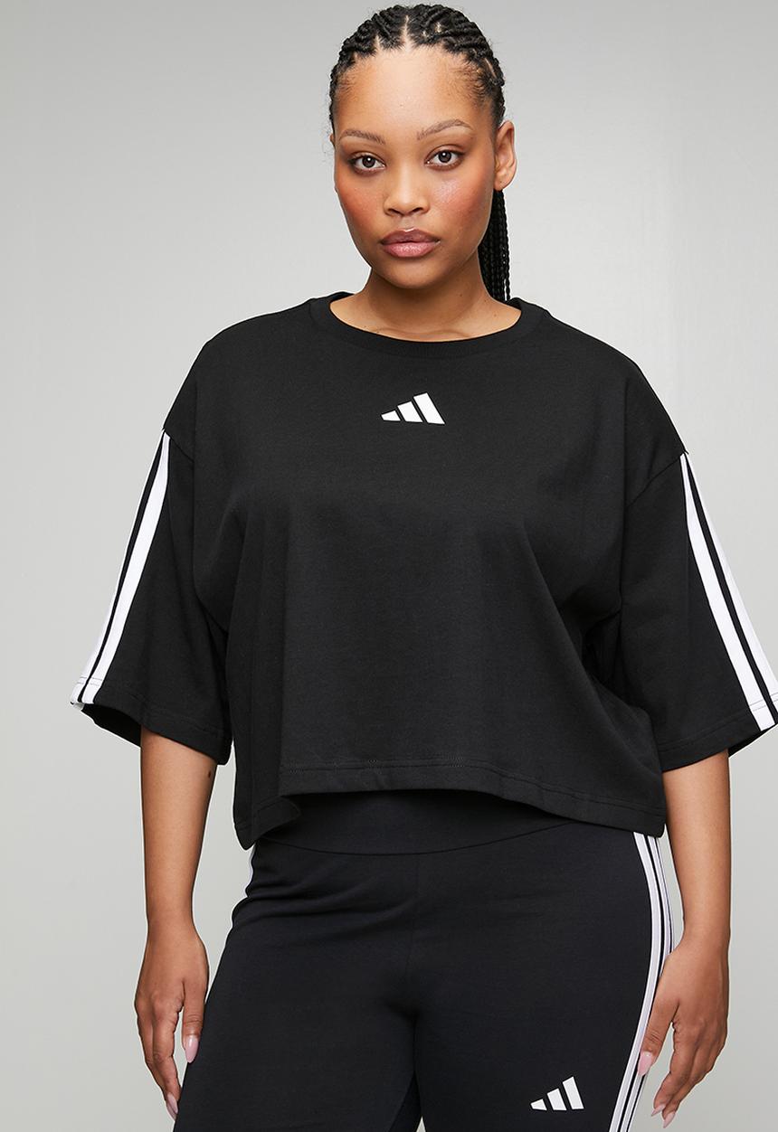 adidas Performance - Plus w 3s sj tlr t s26 tee - black/white