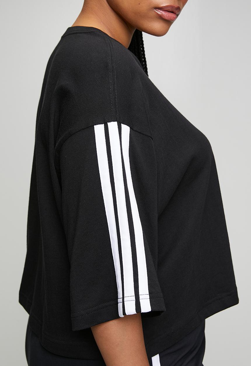 adidas Performance - Plus w 3s sj tlr t s26 tee - black/white