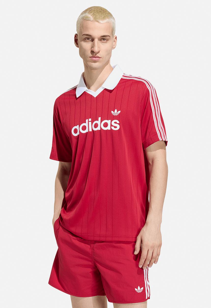 adidas Originals -  Adicolor Drop Needle Jersey -Red/White