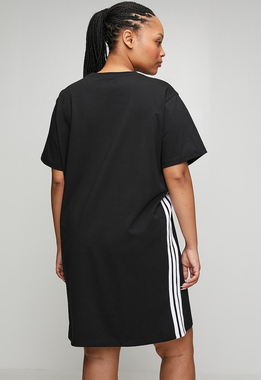 adidas Performance - Plus w 3s t dre dress - black/white