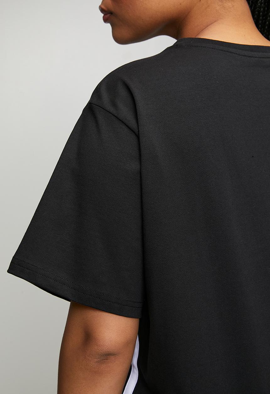 adidas Performance - Plus w 3s t dre dress - black/white