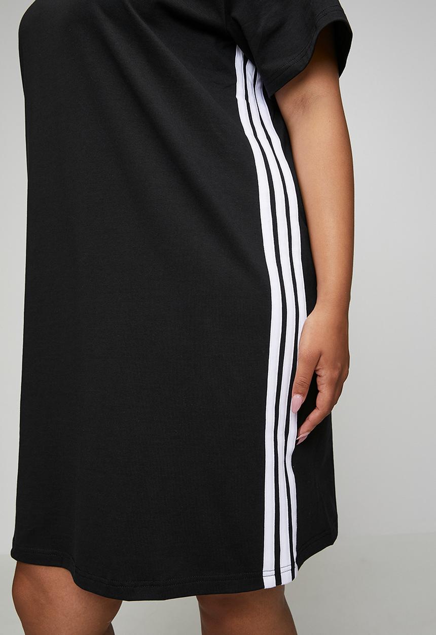 adidas Performance - Plus w 3s t dre dress - black/white