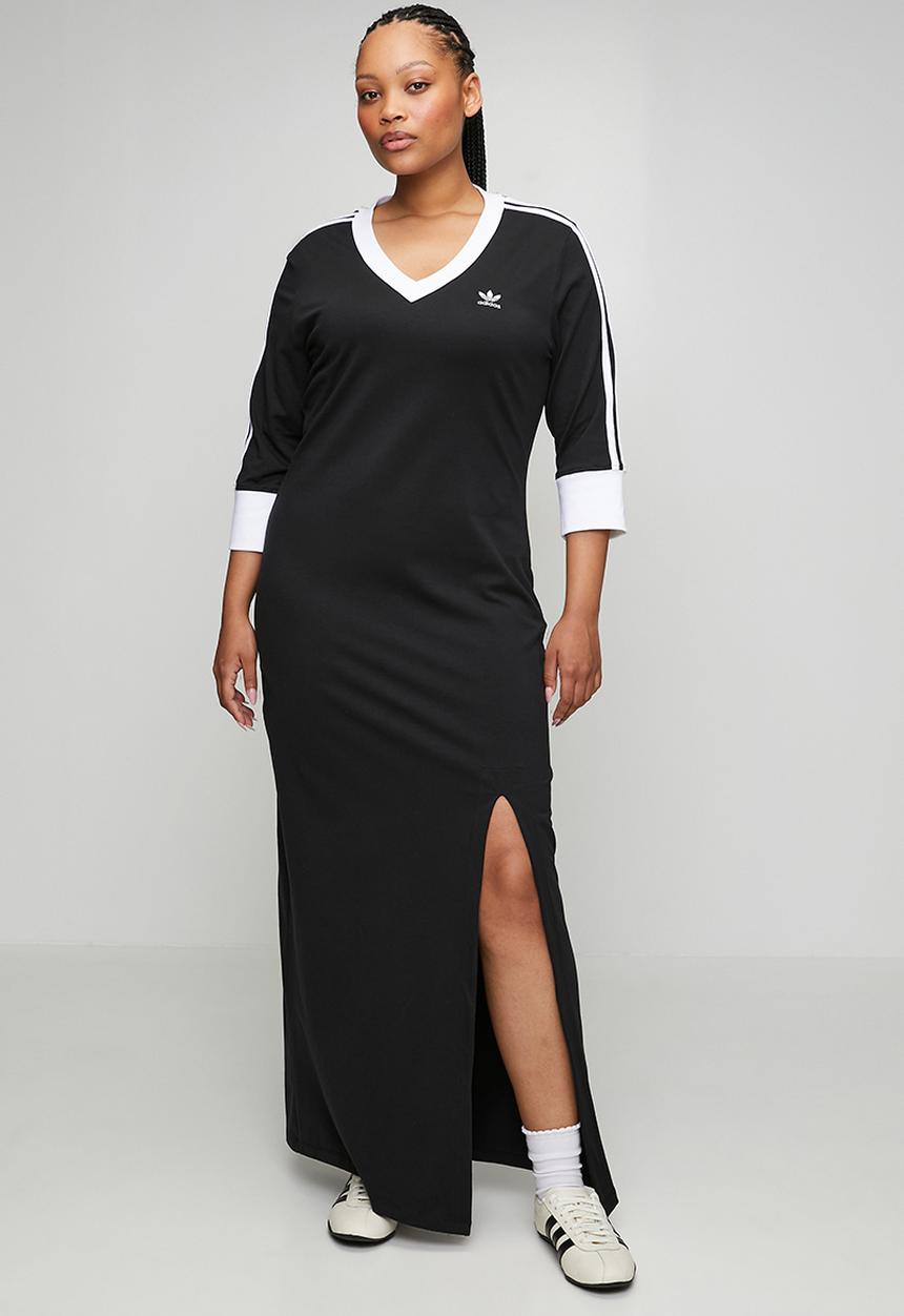 adidas Originals - Plus v-neck dress w - black white