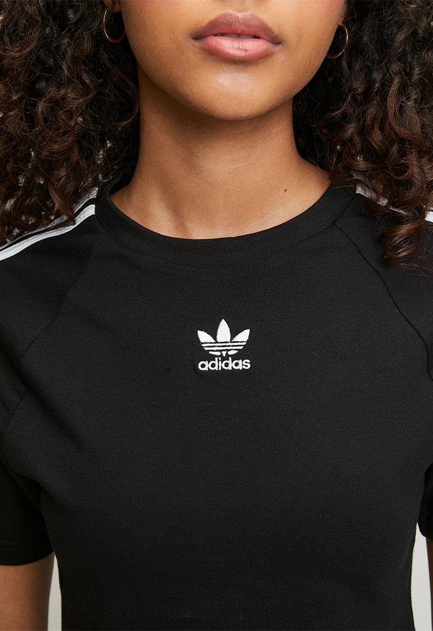 adidas Originals - 3 S Baby Tee W - Black/White