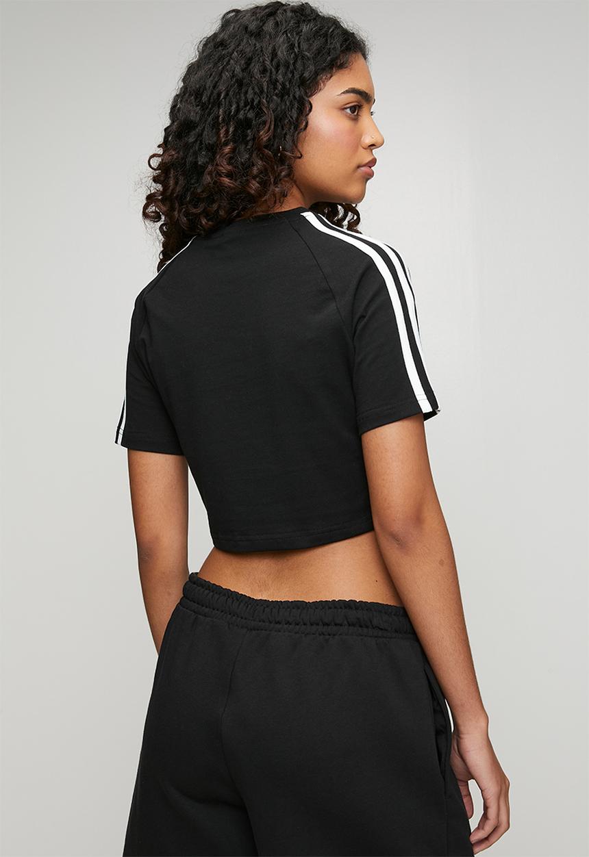 adidas Originals - 3 S Baby Tee W - Black/White