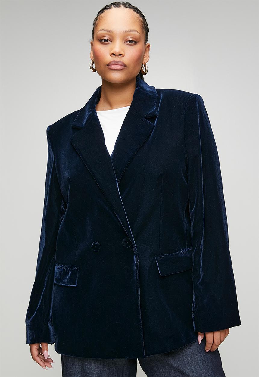 MANGO - Plus blazer combi - navy