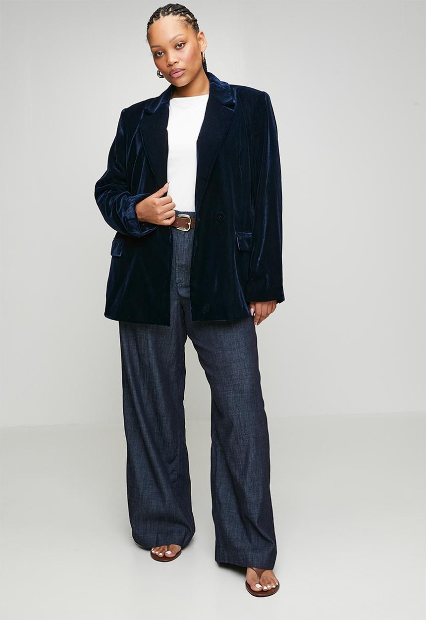 MANGO - Plus blazer combi - navy