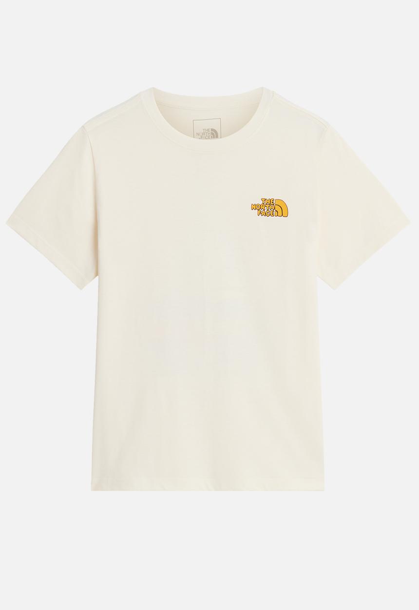 The North Face - Teen b outdoor regular ss tee  -  graphic - white dune (qli)