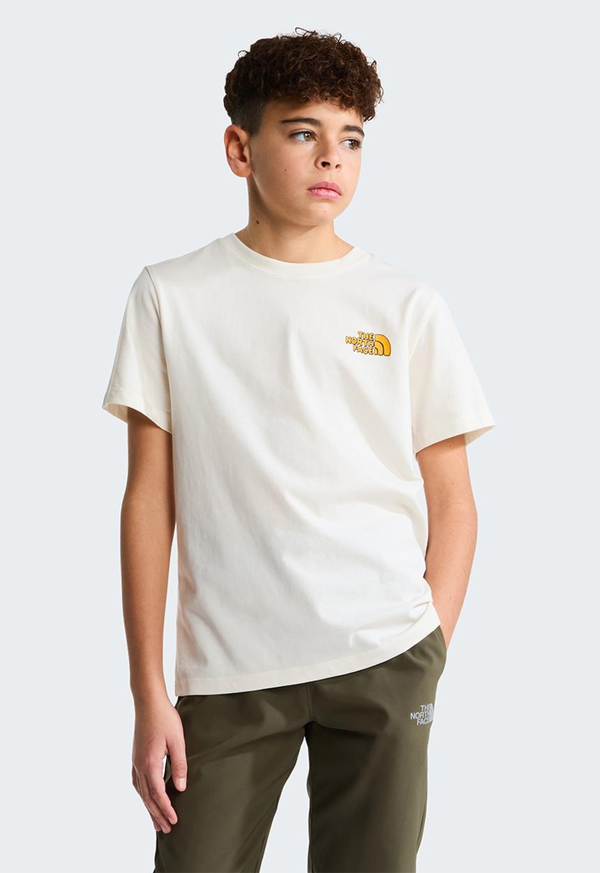The North Face - Teen b outdoor regular ss tee  -  graphic - white dune (qli)