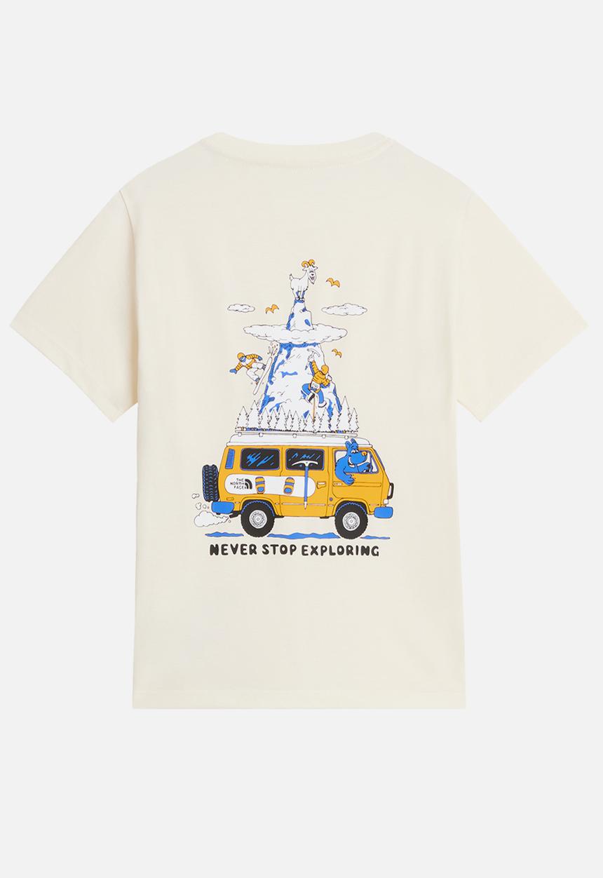 The North Face - Teen b outdoor regular ss tee  -  graphic - white dune (qli)