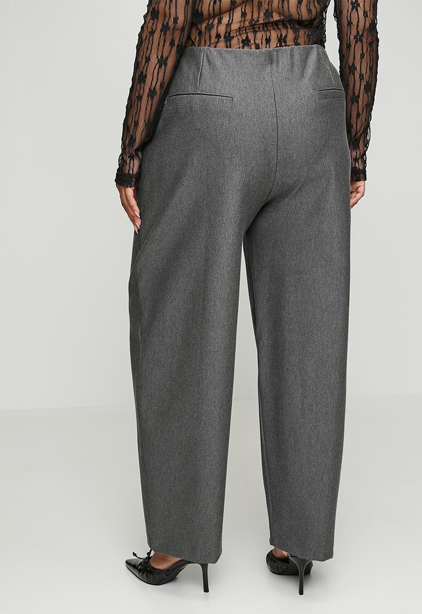 Me&B - Plus Barrel Ponti Pants - Charcoal