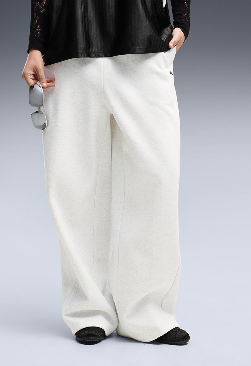 PUMA - Street Glam Slouchy Bedazzled Pants Fl - White Glow Heather
