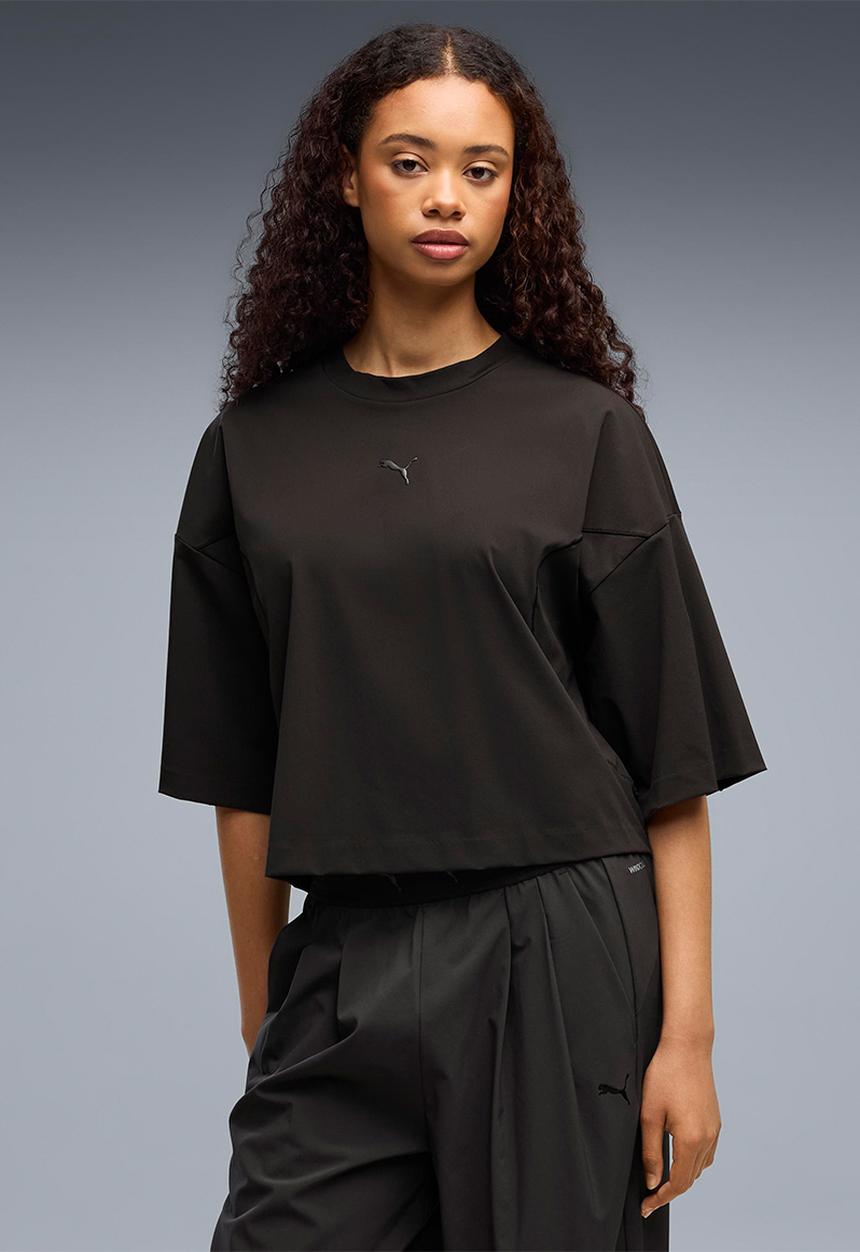 PUMA - Pumatech Sense Oversized Warpknit Short Tee - Puma Black
