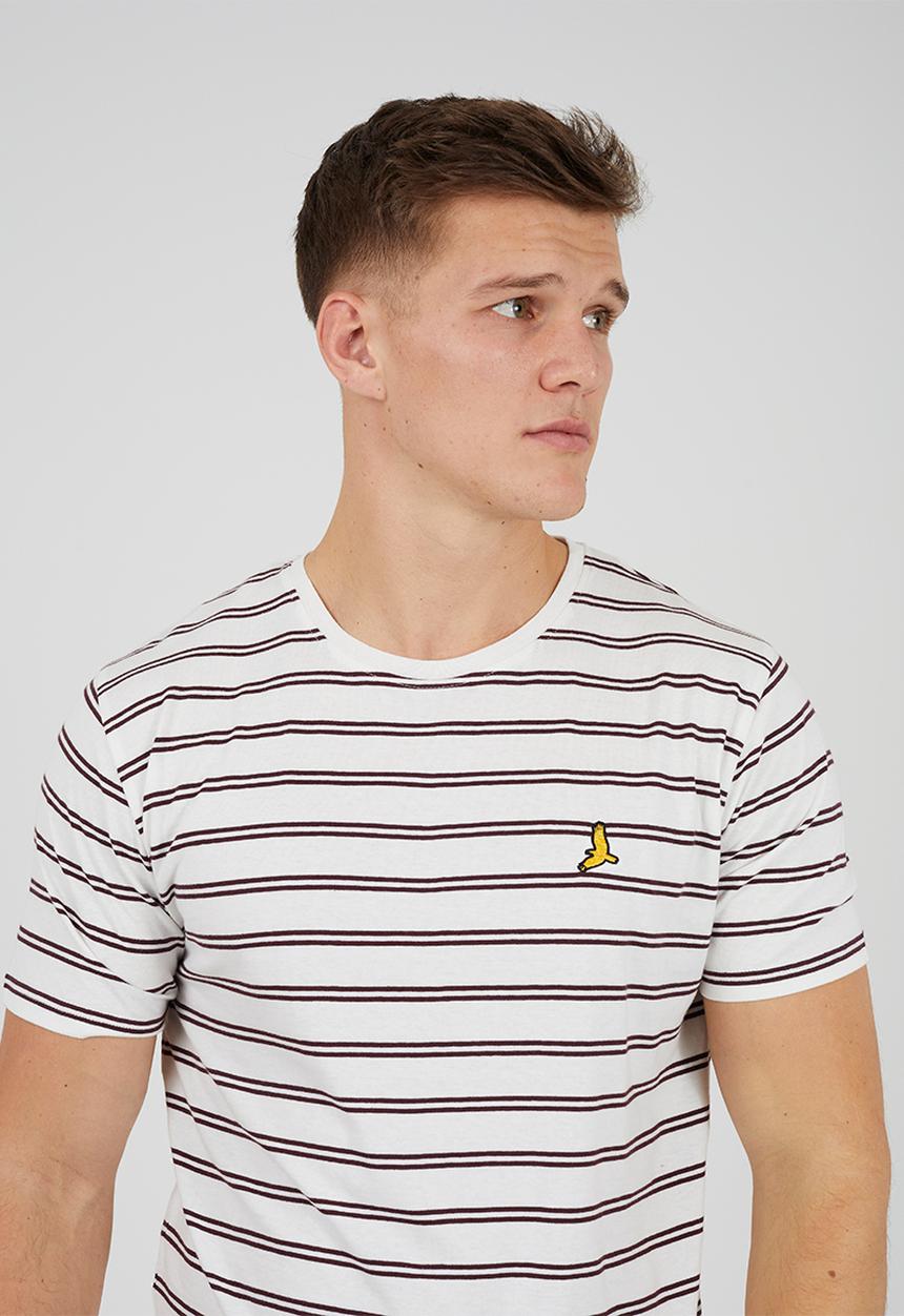 Brave Soul - 3Pk T-shirts - Cream / Oxblood / Optic White