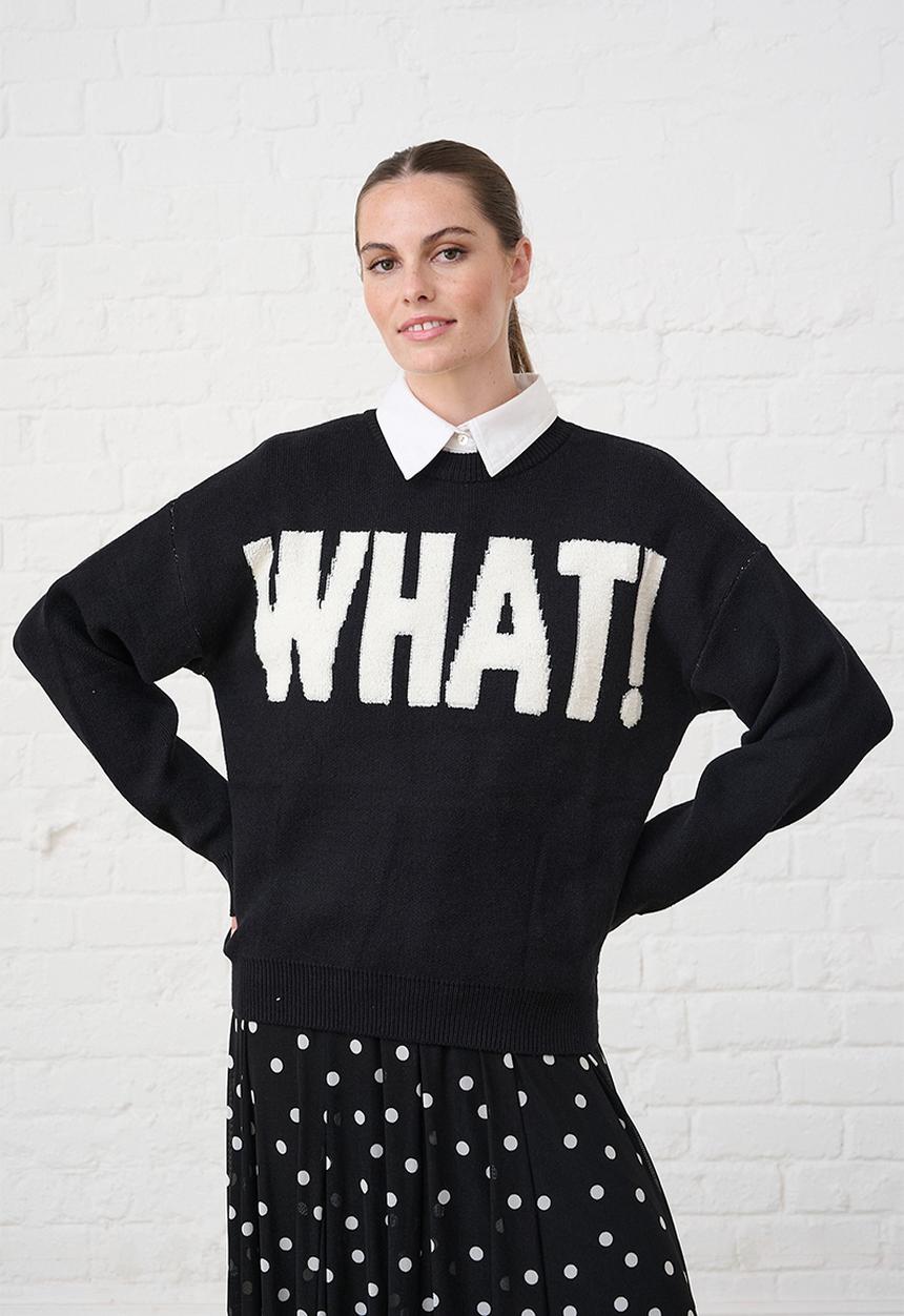 Me&B - Essential Jumper in Textured What - Black