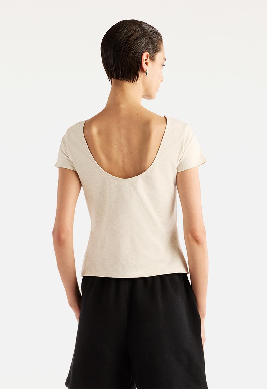 New Balance  - New Balance Fitted Tee - Linen Heather