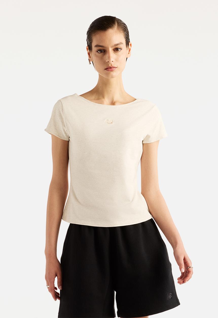 New Balance  - New Balance Fitted Tee - Linen Heather