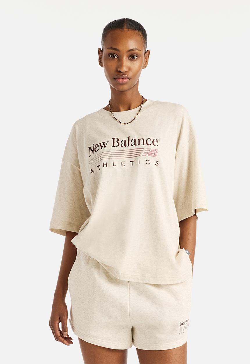 New Balance  - New Balance Trackside OS Tee - Linen Heather