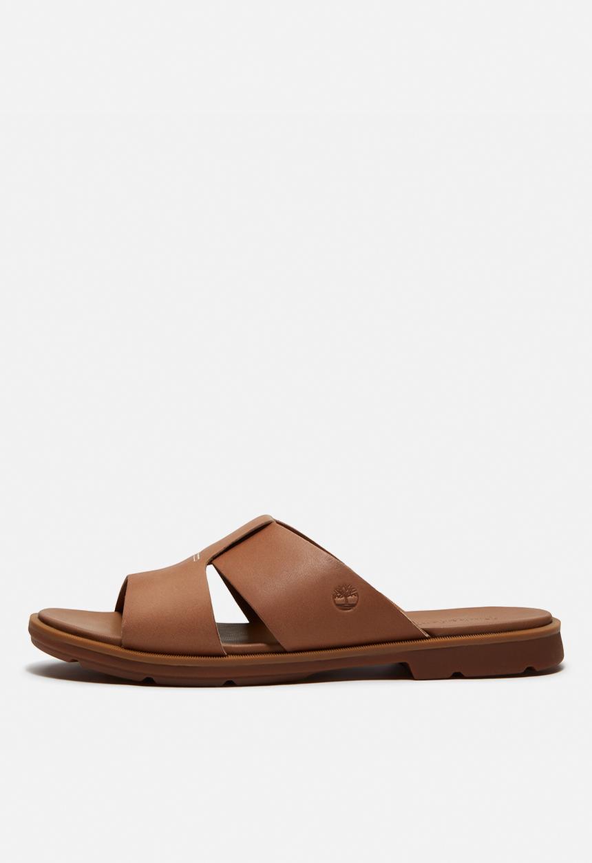 Timberland - calista bay slide sandal -  medium brown full grain