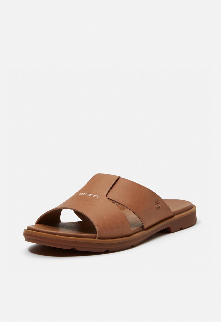 Timberland - calista bay slide sandal -  medium brown full grain