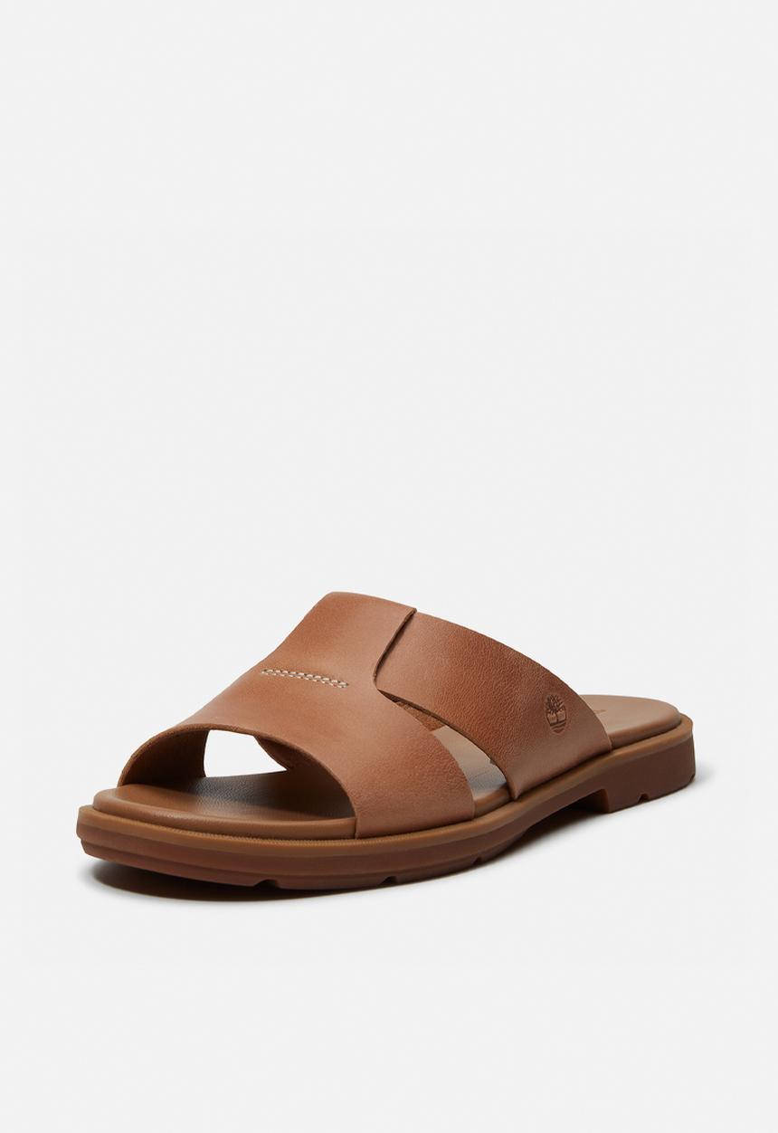 Timberland - calista bay slide sandal -  medium brown full grain