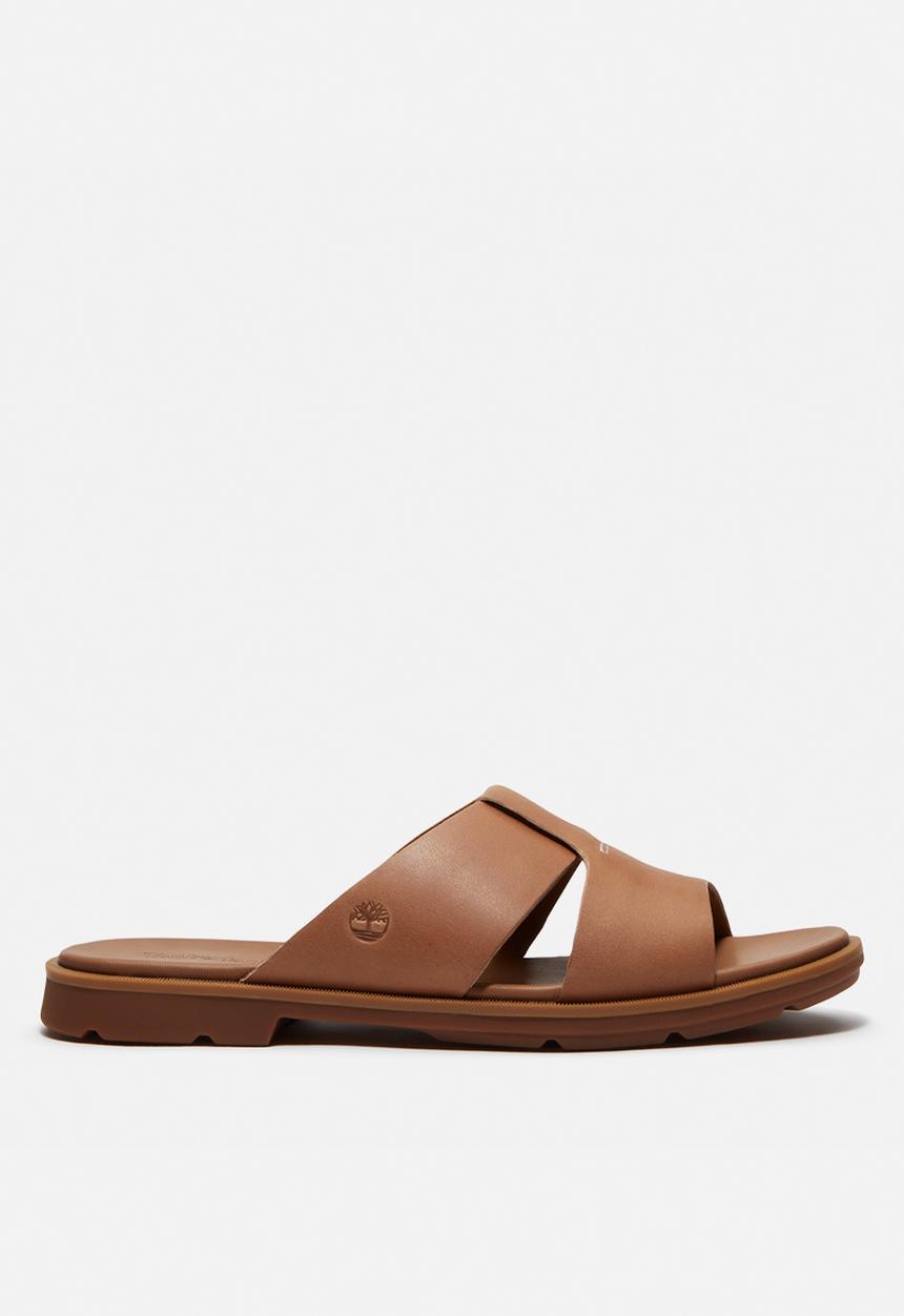 Timberland - calista bay slide sandal -  medium brown full grain