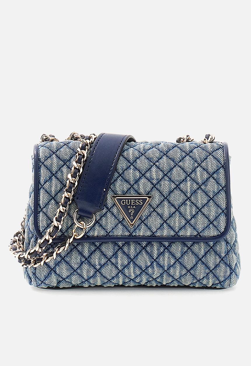 GUESS - Giully Ii Mini 2 Comp Convertible Flap Bag- Denim