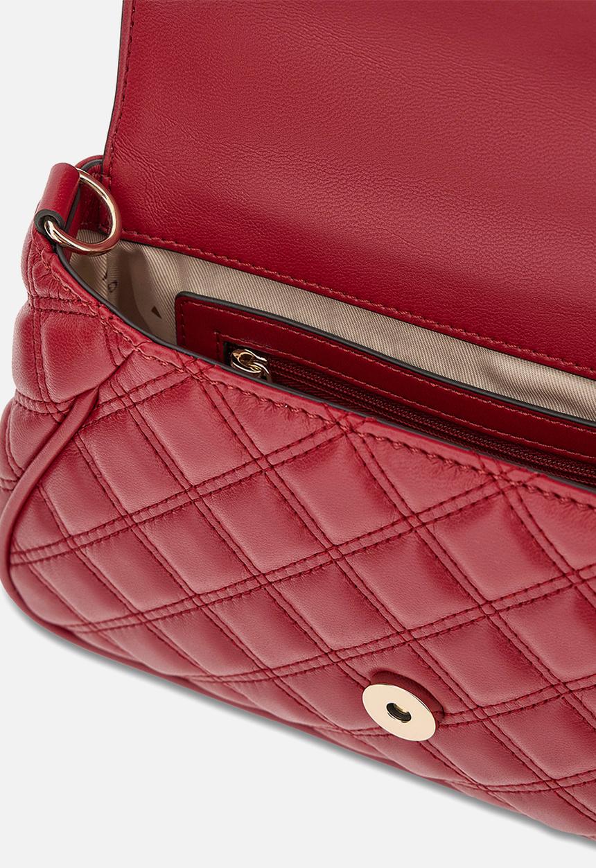 GUESS - Giully Ii Top Handle Flap Bag- Dark Cherry