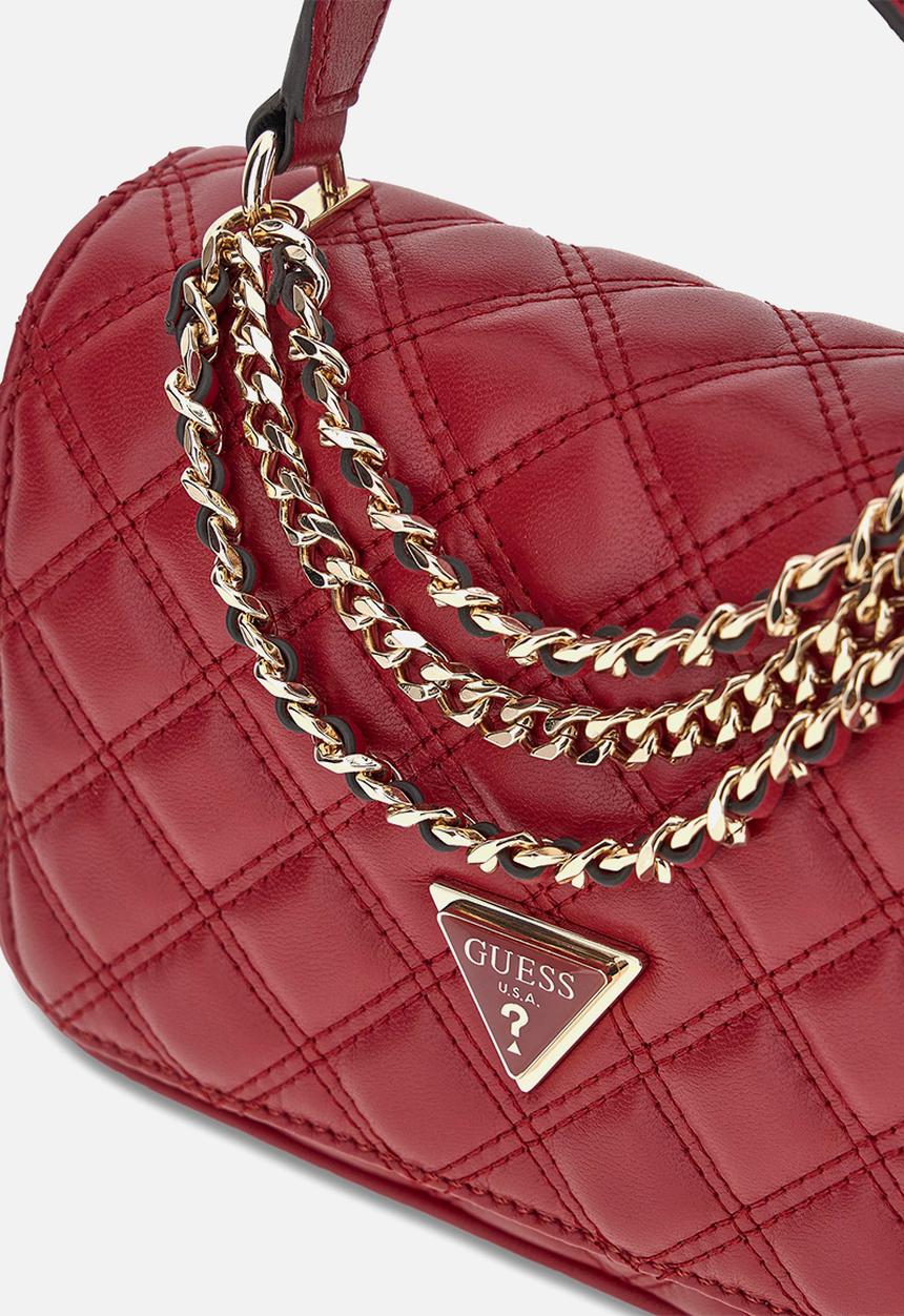 GUESS - Giully Ii Top Handle Flap Bag- Dark Cherry