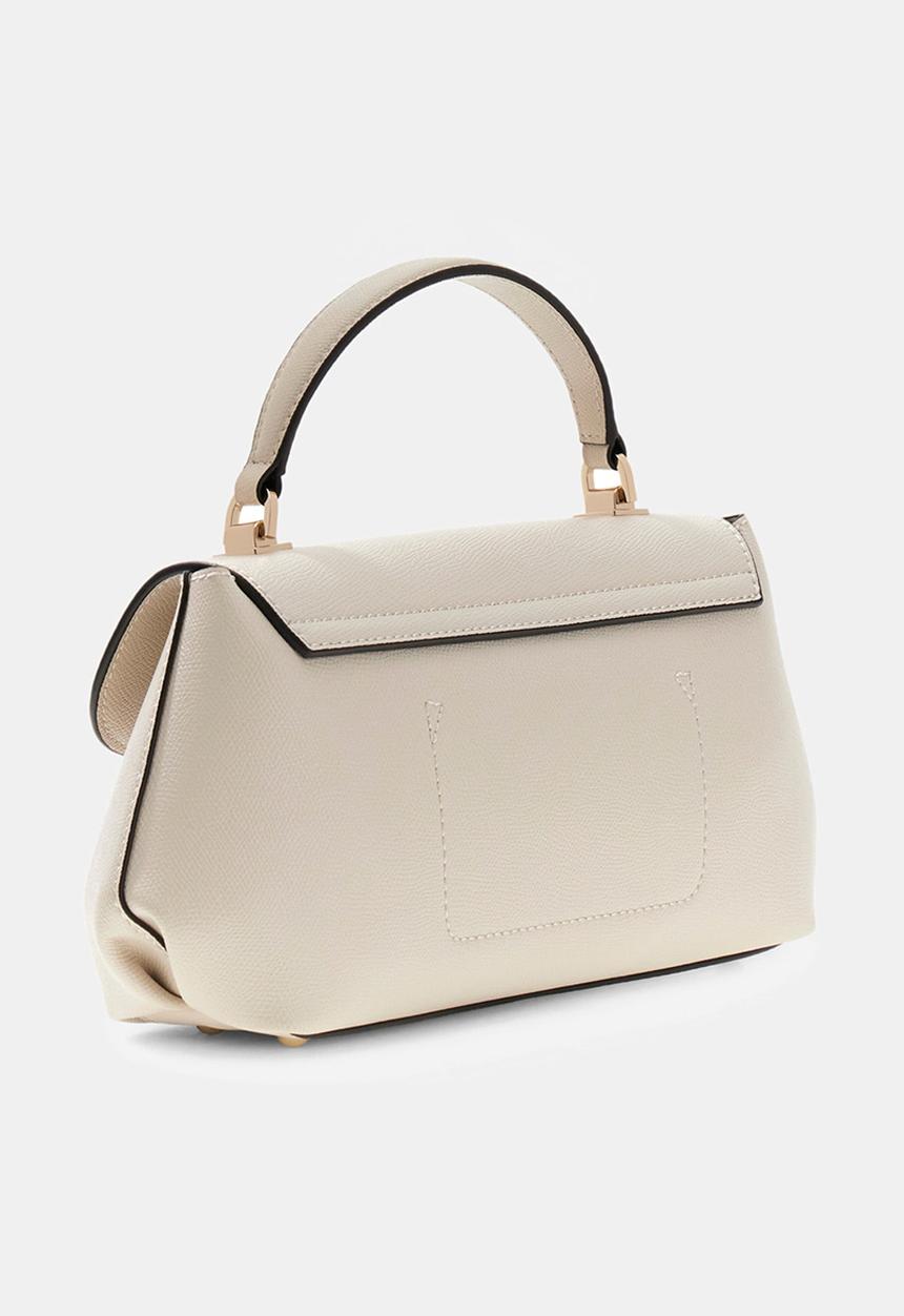 GUESS - Amorette Top Handle Flap Bag- Off White