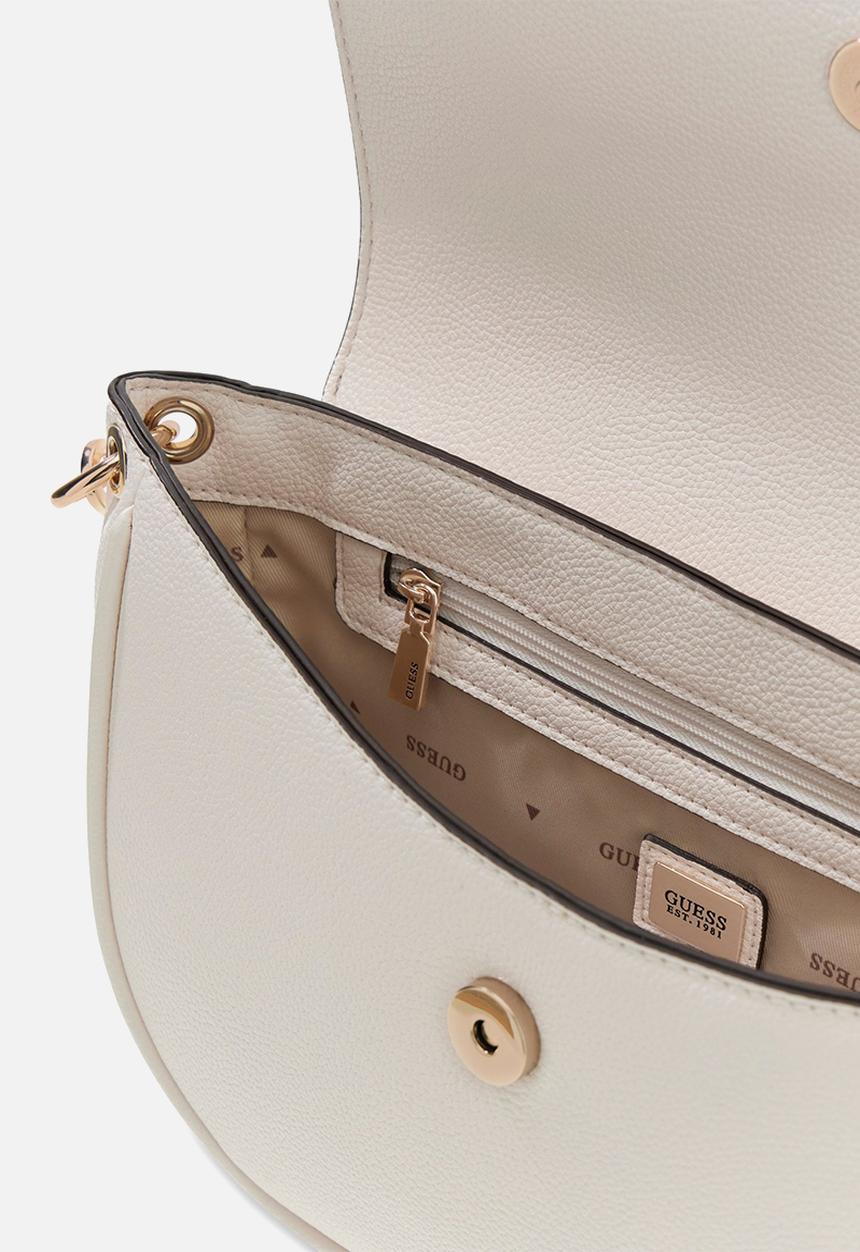 GUESS - Camelia Flap Shoulder Bag- Off White