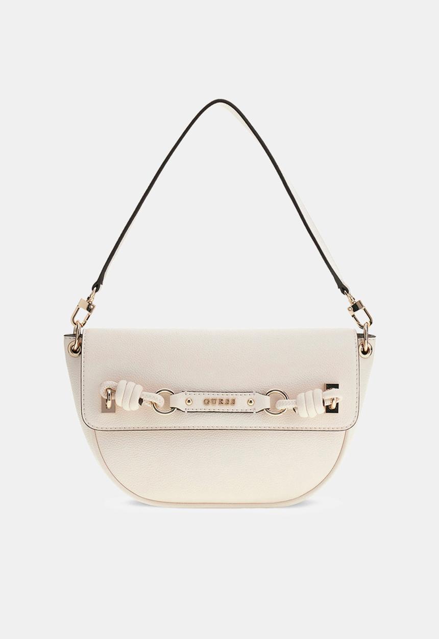 GUESS - Camelia Flap Shoulder Bag- Off White
