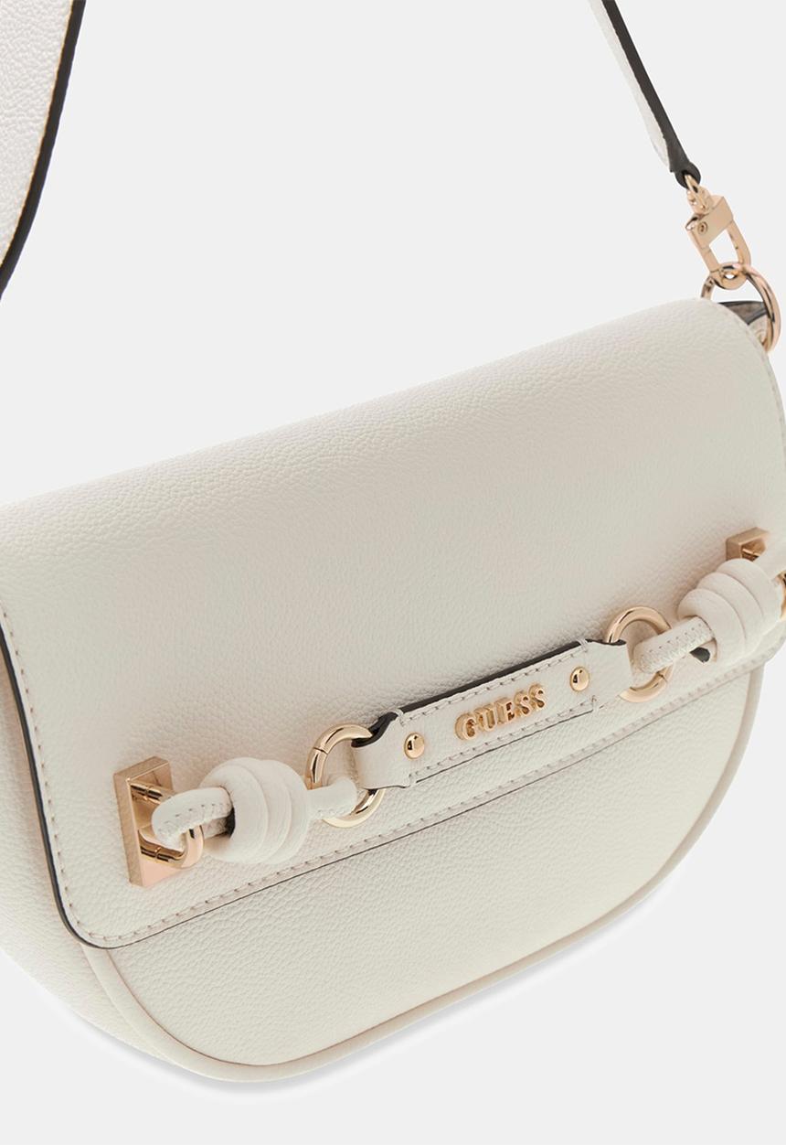 GUESS - Camelia Flap Shoulder Bag- Off White