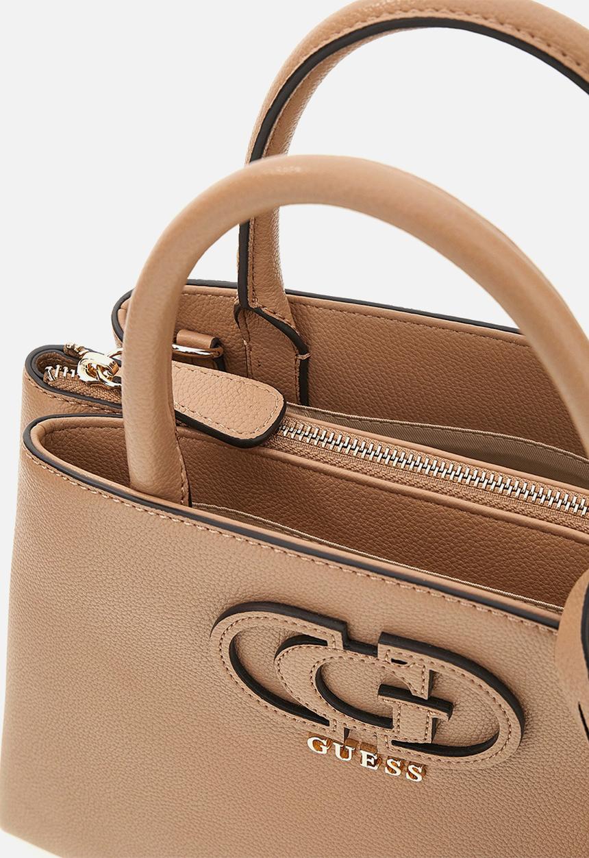 GUESS - Isola 3 Comp Satchel Bag- Beige