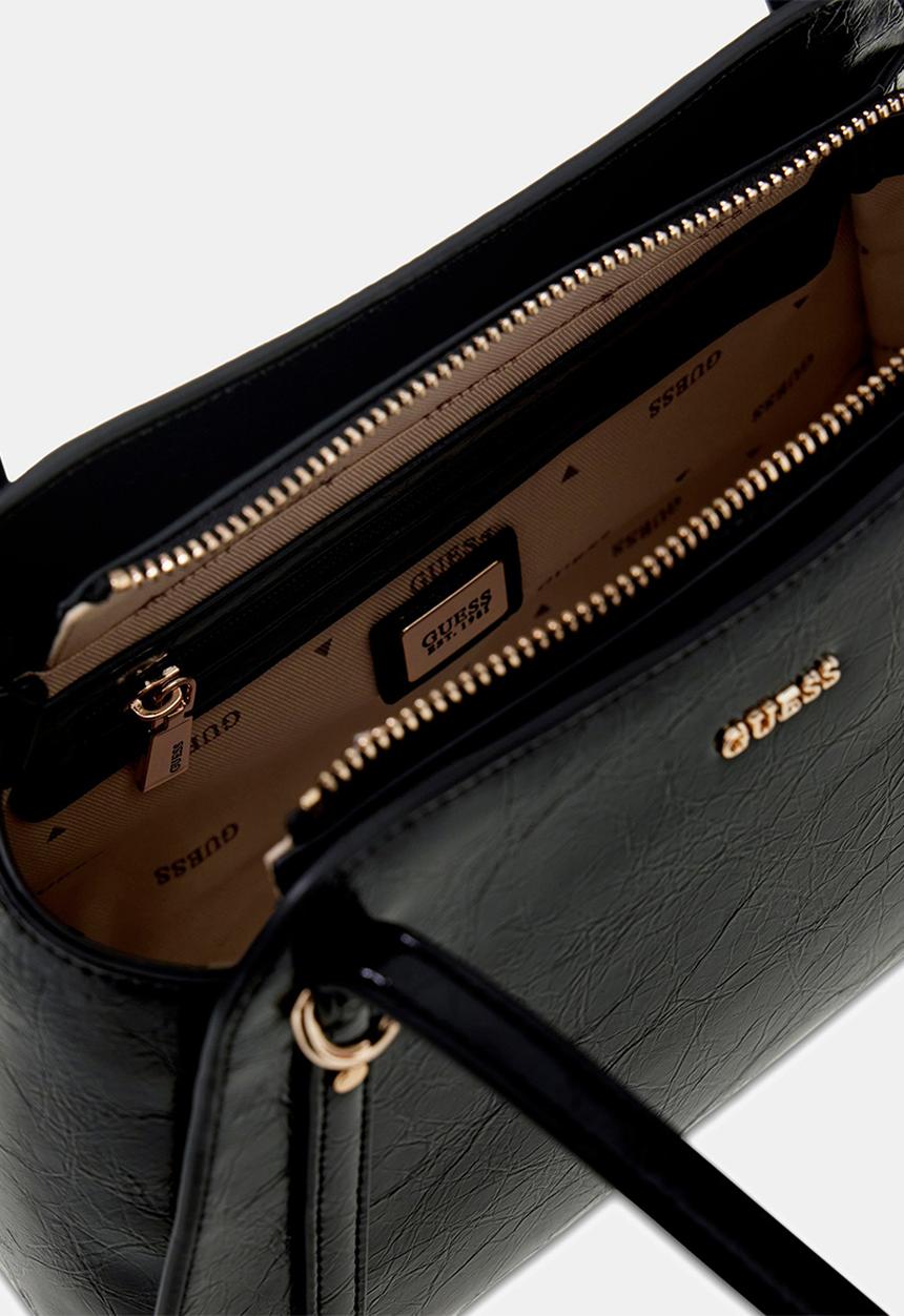 GUESS - Xena Shoulder Satchel Bag- Black
