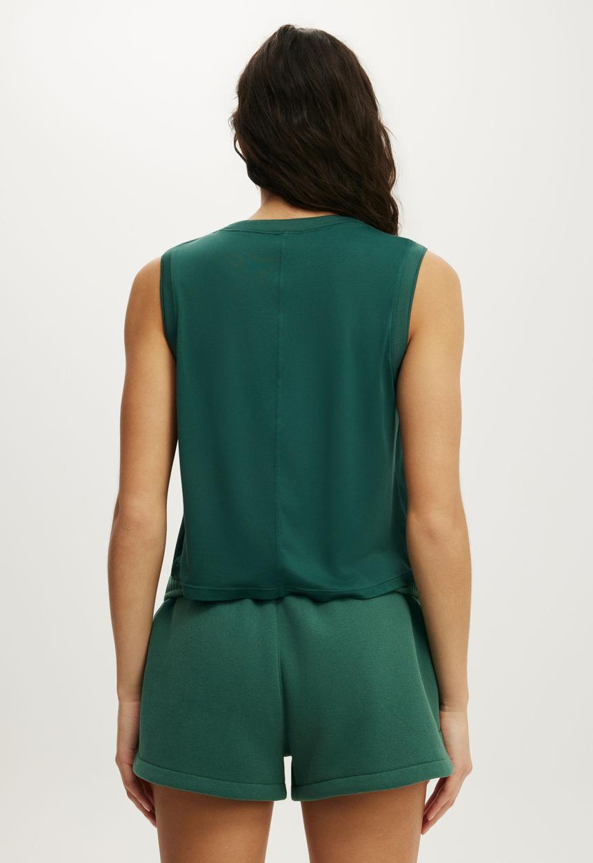 Cotton On - Active Everyday Muscle Tank - Bistro Green