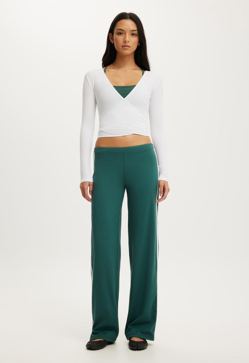 Cotton On - Active Rib Cross Front Long Sleeve - White