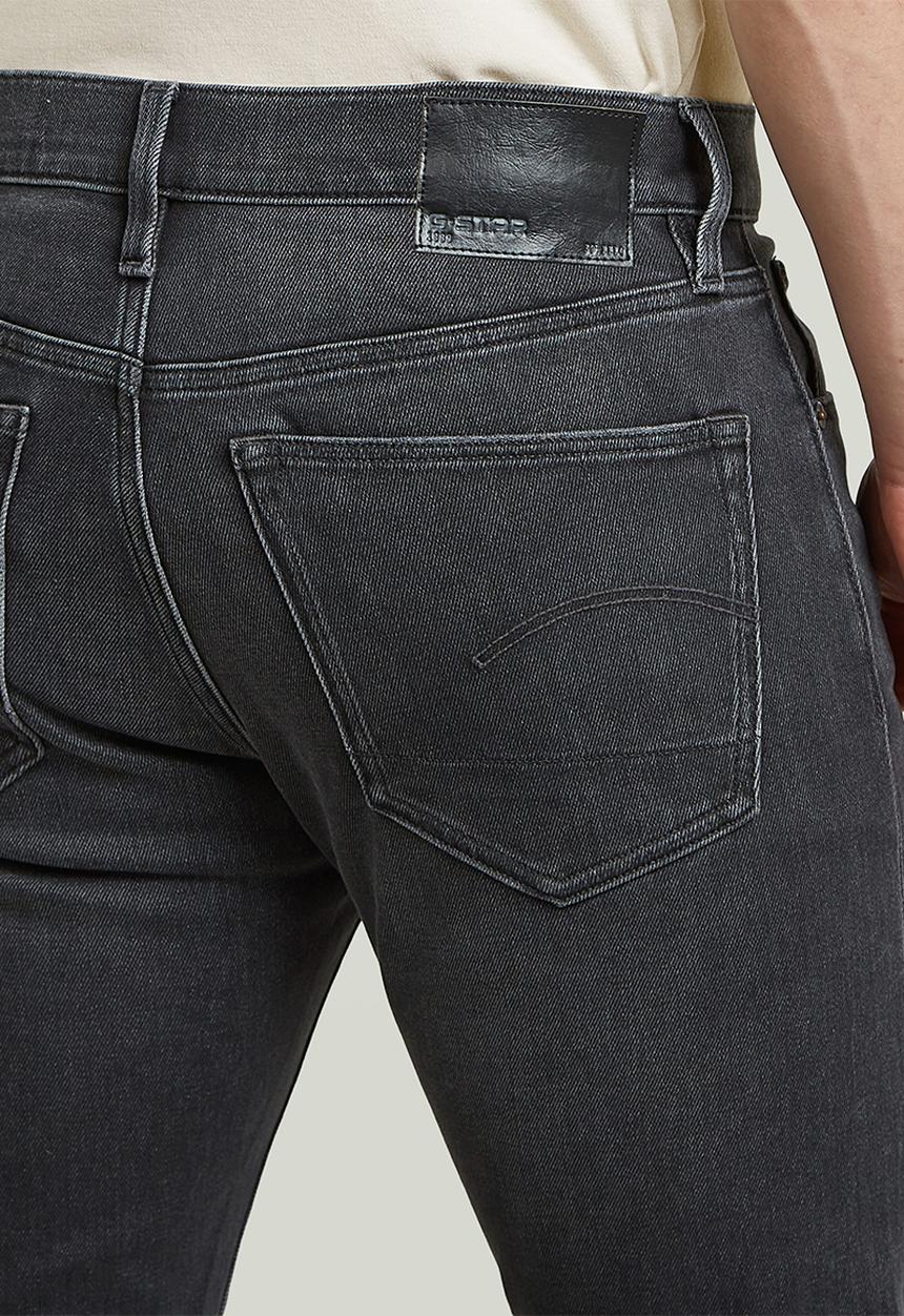 G-STAR - 3301 Slim - Worn In Ripped Black Moon
