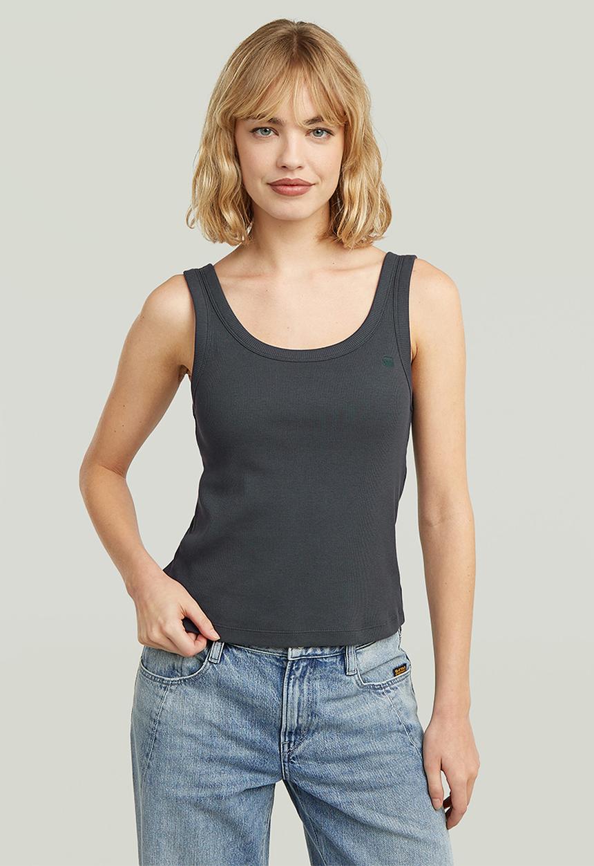 G-STAR - Slim rib tank t wmn - petrol
