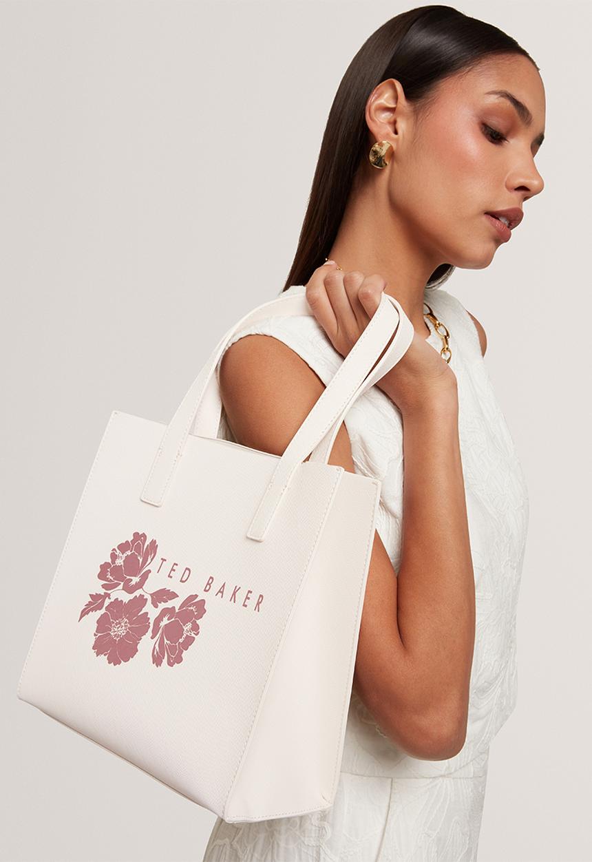 Ted Baker - Ripcon Floral Graphic Small Icon Bag - white