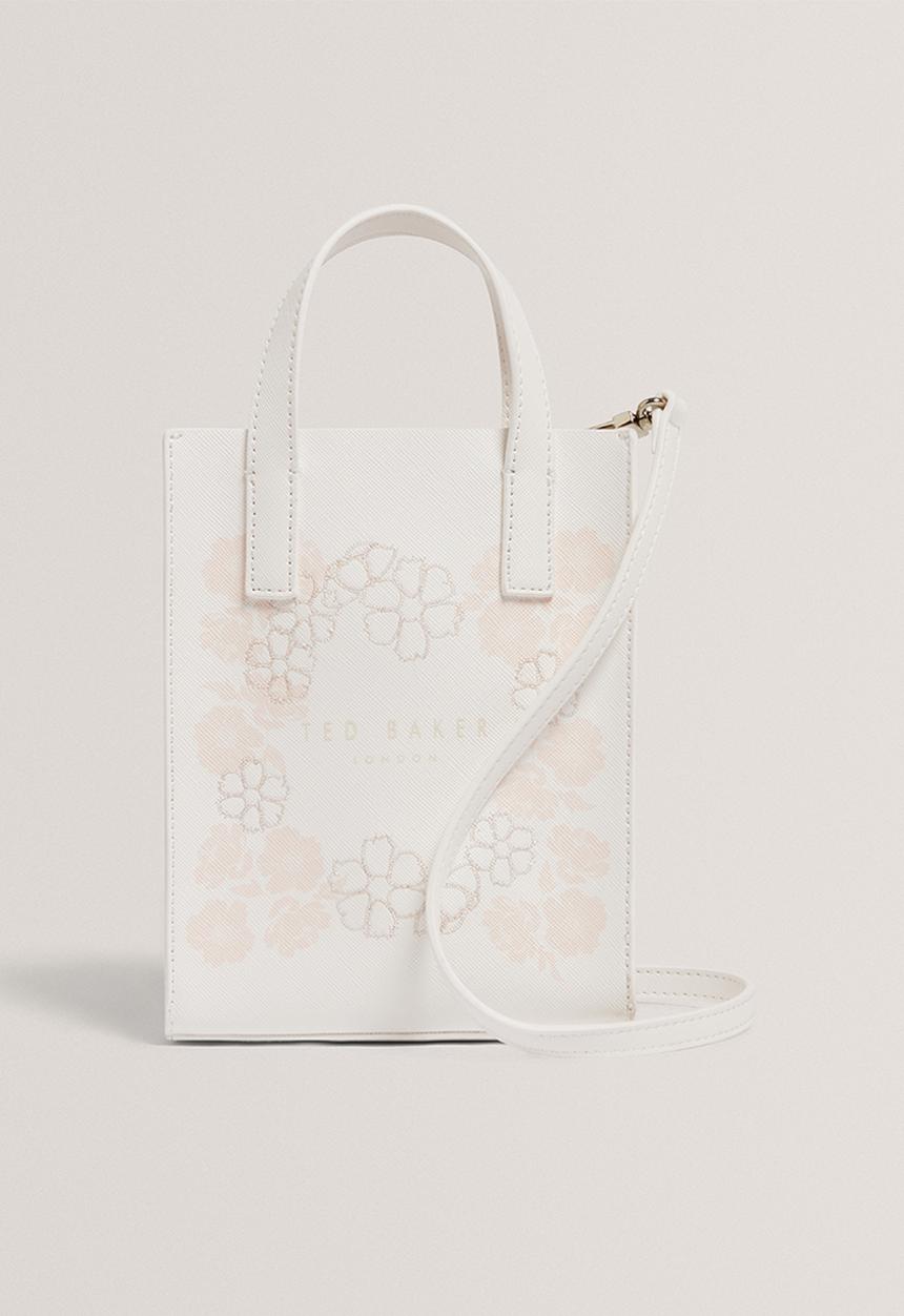 Ted Baker - Reocon Embroidery Floral Mini Icon Bag - Ivory